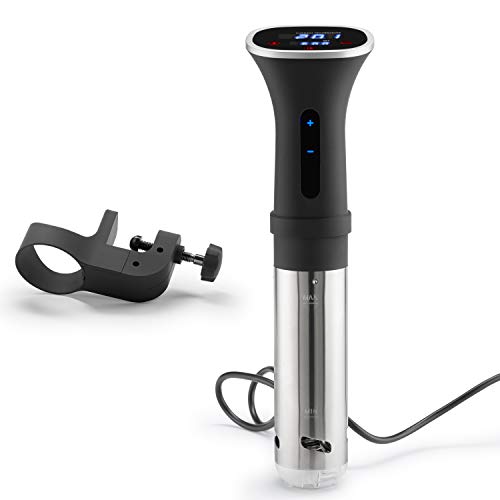 Culivac George I Sous vide - Varilla para coser (1200 W, 20-95 °C, pantalla táctil LED, bomba de circulación, apagado automático, bolsa de almacenamiento), color negro 1 x Stick 1200W