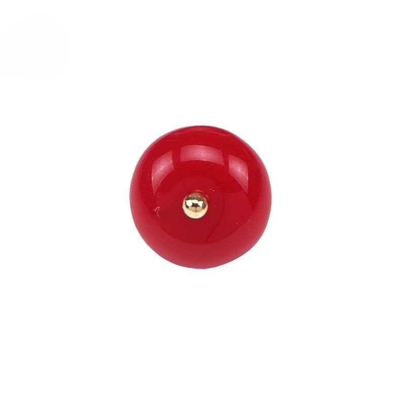 Guziki perłowe Guziki perłowe, 50 szt., 12 mm, małe okrągłe kulki w kolorze jeziora, półgruszki, do rękodzieła materiałowego(Red)