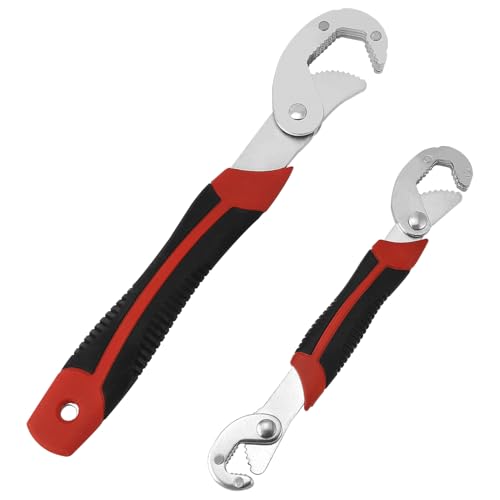 QWORK® 2 Pezzi Chiavi Regolabili a Rullino, 22-32 mm/6-22 mm, Chiavi Inglesi Multifunzionali in Acciaio Cromo Vanadio