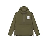 Surf Monkey Cortavientos Hombre - poliéster Reciclado - Impermeable y transpirable (FR/ES, Letras, S, Regular, Regular, Verde Oliva)