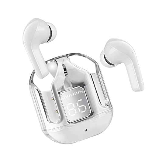 Image of Airbuds True Wireless Earbuds with Transparent Charging Case, Bluetooth 5.0, in Ear, Built-in Microphone, Water Resistant