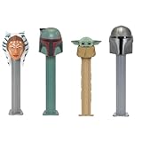 PEZ Mandalorian Candy Dispenser Gift Set | Baby Yoda, Boba Fett, The Mandalorian, And Ahsoka Dispensers | Mandalorian PEZ Dispensers With EXTRA Candies Refills | Mandalorian Party Favors, Grab Bags