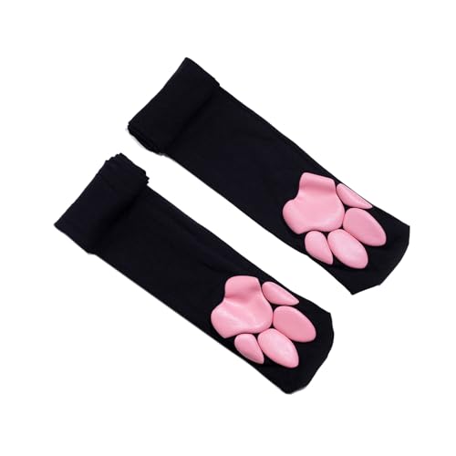 Soft Warm Hosiery, 3D Cat Paw Pad Socks,Puffyed Pawpad Socks Thigh High Socks for Girls kids Women Cosplay Over The Knee Stockings