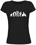 yamaha motorroller 2019  Shirtstreet24, Evolution Motorroller, Mofa Lady/Girlie Funshirt, Größe: XL,schwarz