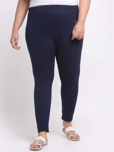 Image of Soft Cotton Ankle Lenght Solid Regular and Plus 35 Colours Leggings for Womens and Girls (Sizes :- M to 6XL)