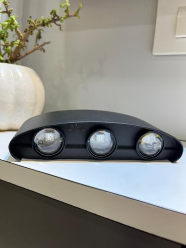 Image of 2 Way Wall Light,Automatic Color Changing, Multicolor Light| Waterproof Lamp| 3+3 | RGB Light| Outdoor Lights for Balcony,Garden,Elevation|Up Down Wall Light| Pack of 1