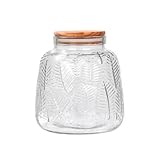 ANSQU Honey Pot, Airtight Glass Honey Jar with Dipper Stick and Wooden Lid, Honey Containers for Storing Honey, Mason Jar for Home Kitchen, 17oz