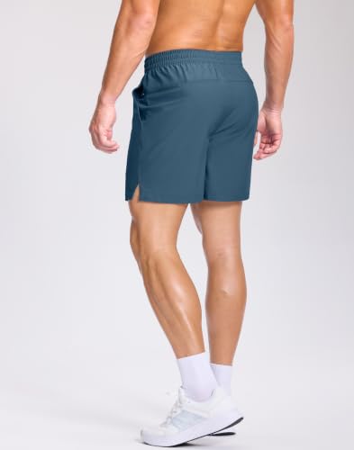 Image of GGJ Men's Lightweight Athletic Shorts with 2 Zipper Pockets 7 inch /9 inch /5 inch Gym Workout Running Quick Dry Tennis Shorts for Men