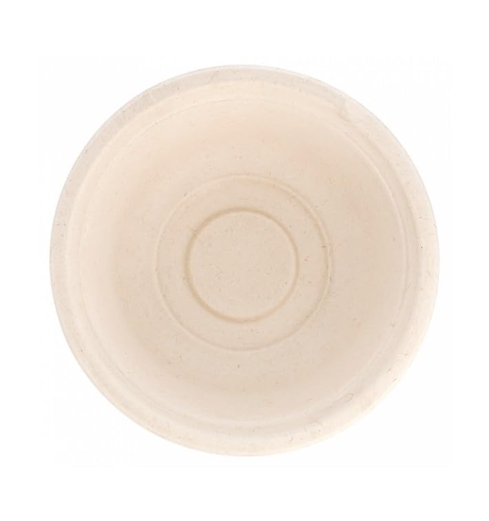 Bol 500 ml de caña de azucar - Bowl - Cuenco 500 ml - Biodegradable y compostable - Paquete 50 unidades