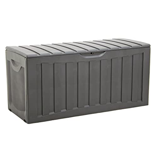 Toshilian - Caja de almacenamiento exterior, maletero de jardín, caja de almacenamiento, caja de almacenamiento, caja de almacenamiento, caja de almacenamiento, 118 x 53 x 57 cm, polipropileno, color
