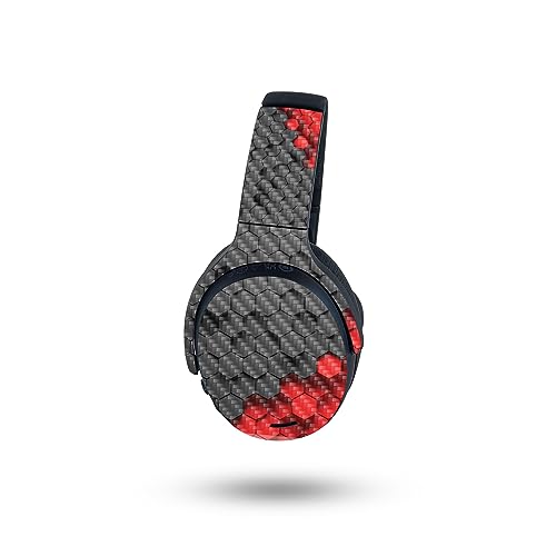 Image of MightySkins Carbon Fiber Skin Compatible with Skullcandy Crusher ANC 2 - Two-Tone Hex | Protective, Durable Textured Carbon Fiber Finish | Easy to Apply