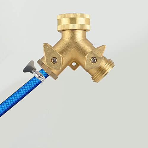 Dodamour 2 Pack Garden Brass Hose Thread Swivel, 3/8" Barb X 3/4" Ght Male, Hose Connector With Stainless Steel Clamps And Hose Washer #TOP5