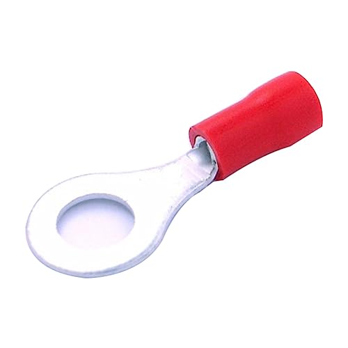 Garneck Crimp Wire Connectors 50pcs Insulated Terminal Rings for 0.4mm-1.5mm² Studs Industrial Use