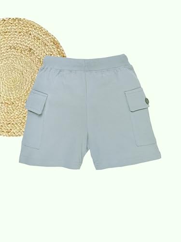 Image of KiddoPanti Boys 100% Cotton Knitted Above Knee Length Basic Cargo Shorts
