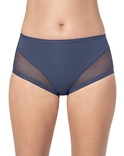 Leonisa Invisible Tummy Control Thong Panty Girdle for Women Butt Lifter Effect Blue