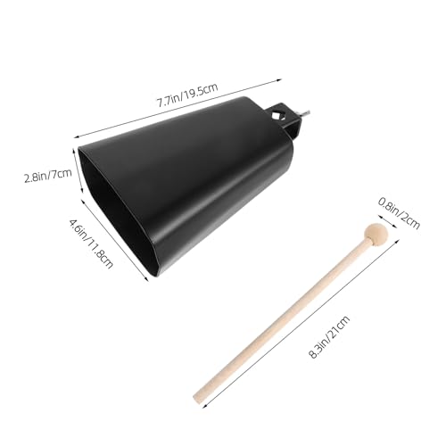 Soporte de abrazadera para cowbell y bombo BESPORTBLE con abrazadera metálica ajustable y accesorio de percusión cowbell de 6 pulgadas miniatura 2