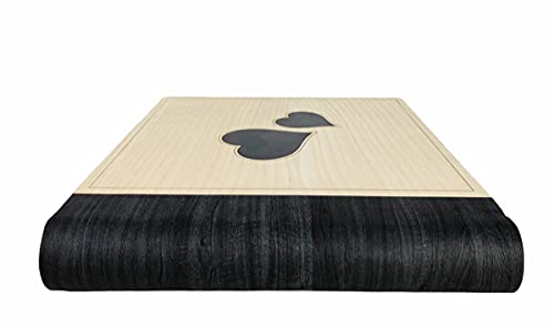 TriVin Art, Album Fotografico Artigianale Made in Italy in Similpelle pregiato e Legno con Inserti Cuori in plexiglass. Personalizzabile con Incisione. (Personalizza Album Formato e Numero di Fogli)