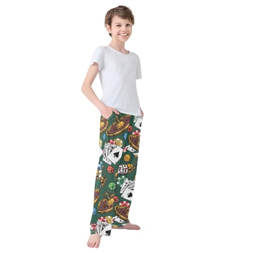 Boys' Pants Casino Colorful Dice Long Bottoms Jogger Pants Elastic Waist Trousers with Pockets S-XL4