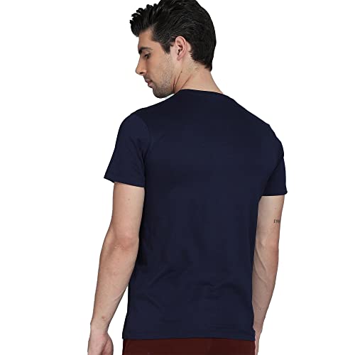 Image of Free Authority Harry Potter Printed Regular Fit Navy Blue Cotton Men's T-Shirt