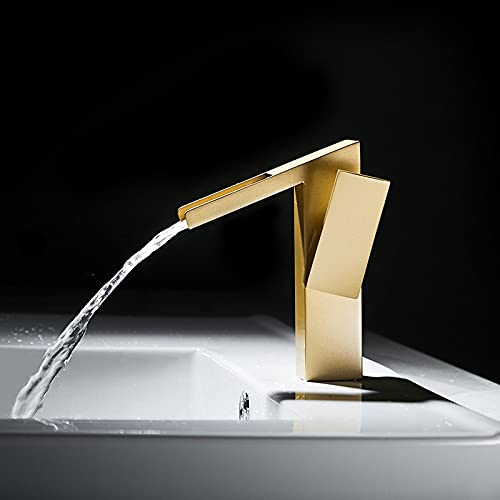 Grifo mezclador de fregadero de cocina con monomando de agua fría y caliente de baño