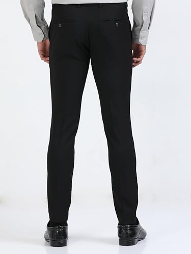 Image of Mc Henry Men's Techno Flex 2inch-Waist Expandable Wrinkle Free Slim Fit 4 Way Lycra for Elite and Luxurious Formal /Casual Trousers