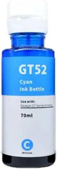 4 Pack Ink Bottle GT53 Enhanced BK GT52 M,C,Y (300ml Total) Compatible for HP GT 5810/5820 / 5800/315 All-in-One Deskjet Series Models (M0H54AL M0H55AL M0H56AL 1VV22AL) GT53XL/ GT51XL