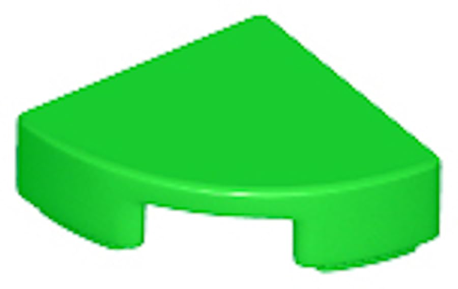 LEGO Tile, Round Quarter Circle 1 x 1, Part 25269 (Bright Green, 10, Bricks) โ image 1