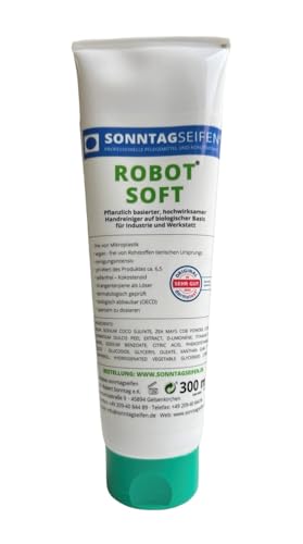 sonntagseifen Handwaschpaste Robot-Soft, flüssige Handseife, pflanzlich, biologisch, Werkstatt, 300ml Tube