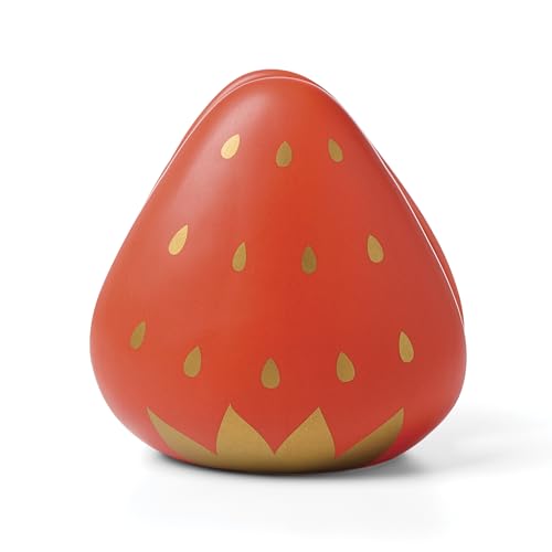 Image of kate spade new york Napkin Holder, Tutti Fruity Strawberry Sponge /Napkin Holder, Porcelain Material, Hand Wash, Napkin Dispenser, Dining Table Decor, Kitchen And Dining, Tabletop Decor (Red, 1 Piece)