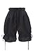 Nuoqi Womens Bloomers Shorts Drawstring Ruffle Pumpkin Pants Cute Security Short Pants for Girls Black S