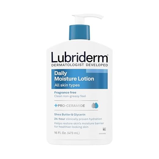 Lubriderm Daily Moisture Hydrating Unscented Body Lotion with Pro-Vitamin B5 for Normal-to-Dry Skin for Healthy-Looking Skin, Non-Greasy and Fragrance-Free Lotion, 16 fl. oz