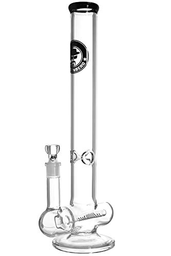 Heisenberg Inline Bong Glasbong mit Eisfach und Stemline Perkolator 18,8 Schliff NS19 (ohne Tree Perc)