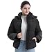 PUFFIT Damen Winter Jacke mit Kapuze Warmer Wasserdicht Winterjacke Steppmantel Female Jacken