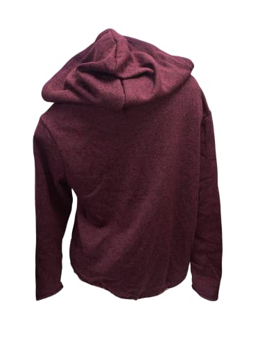 Victoria's Secret Pink Sweater Knit High Low Hoodie Full Zip Color Maroon Ruby Large New2