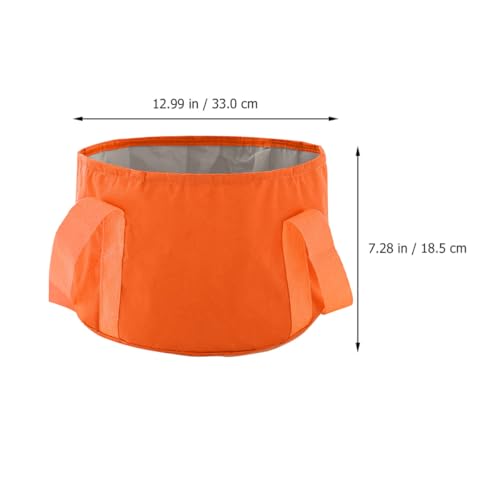 Bañera portátil plegable para pies TEHAUX 12L naranja miniatura 2