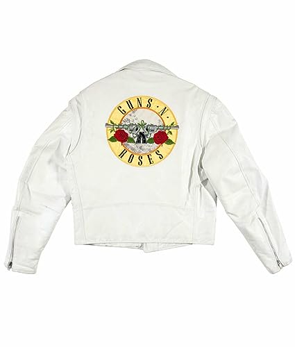 Paradise Gun Axl Roze White Lambskin Leather Jacket3