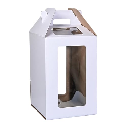 Boîte à gâteau haute avec poignée - Boîte de transport pour gâteaux de mariage - Boîtes de rangement à étages pour remise de diplôme et fête de mariage - 30 x...