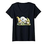 Photo Gallery donna dandelion flower graphic for women with funny garden gnomes maglietta con collo a v Photo Gallery donna dandelion flower graphic for women with funny garden gnomes maglietta con collo a v