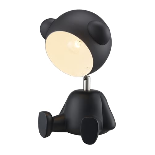 Lámpara de Mesa Osito Teddy Ajustable Negra