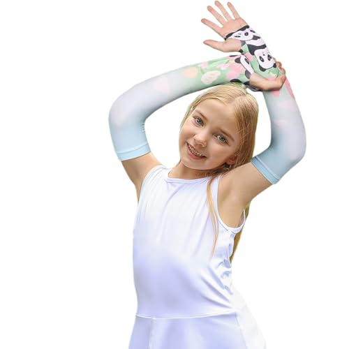 3 Pairs Arm Sleeves for Boys Girls UPF50+ UV Protection Sun Sleeves Sport Cooling Compression Sleeves with Thumb Hole, Style 23