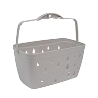 JVL Plastic Hanging Peg Basket, Grey