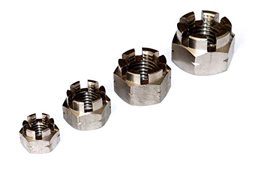 Dadi a corona DIN 935 M6, in acciaio inox A2 V2A