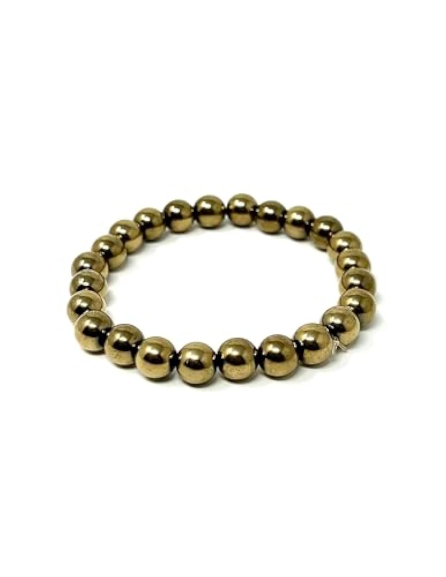 Natural Golden Hematite 8mm Healing Crystal Bracelet, Unisex