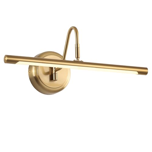 JOOSENLUX Modern Brass Picture Light Hardwired - 16.54'' for Wall Painting and Artwork Display - 7W LED Wall Lights(45W Eqv.) - Warm White 3000K - Hard Wired Connection with Swing Arm