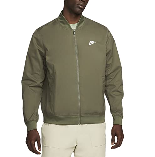 Nike Club Bomber Jacket Jacke (S, Olive/White)