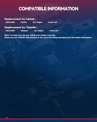 Image of KAX Disc Brake Caliper Assembly Fit for Toyota 4Runner 2003-2009, Lexus GX470 2003-2009, Front Left Driver Side