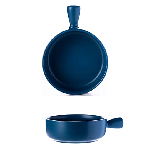 Bols à Céréales Bols à Soupe à l'oignon en Porcelaine avec poignées, 24 onces pour la Soupe Ragoût de céréales Chili Ragoût de Boeuf Tartes Bols allant au Four (Color : D) Cover