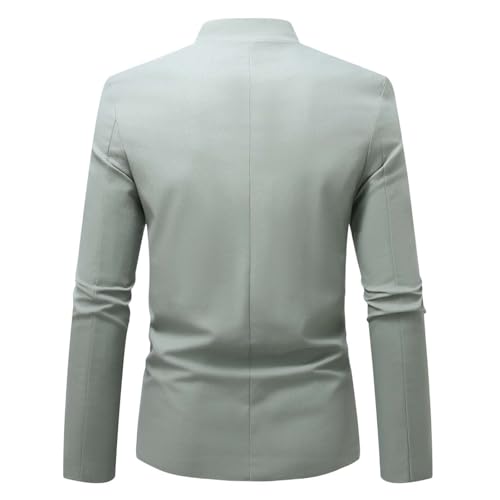 Veste de costume de mariage slim fit à col montant élégant - 6