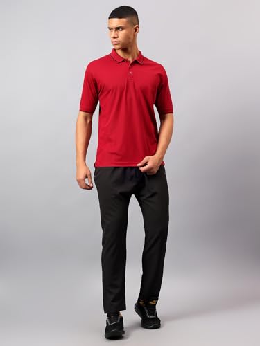 Image of Vector X Adults Mens Sports Wear Polyester Half Sleeves All Day Wear tee Shirt Polo T Shirt Detailing with Contrast Color Tipping on Sleeves & Collar for Casual Wear Regular Fit Tshirts