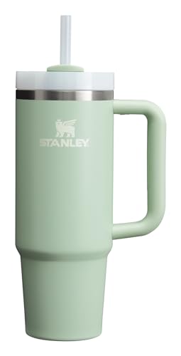 Image of Stanley Quencher H2.0 Tumbler with Handle and Straw 30 oz | Flowstate 3-Position Lid | Cup Holder Compatible for Travel | Insulated Stainless Steel Cup | BPA-Free | Matcha Cream